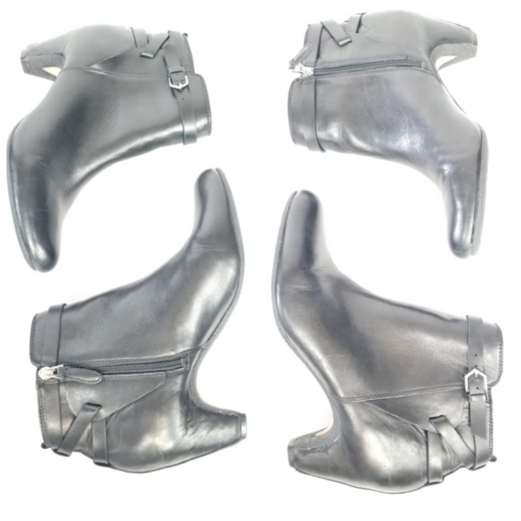Sam Edelman Maddox Black Leather Booties Size 9.5 - Picture 5 of 8